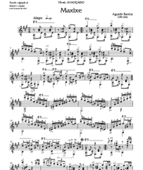 Sheet Music - Agustin Barrios Mangore - Maxixe - Guitar