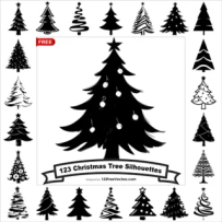 Graphics - Christmas Tree Silhouette - Vector
