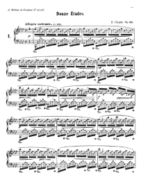 Sheet Music - Chopin Etudes, Op. 25 - Piano